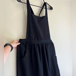 River Island black pinafore overall skirt - size 6